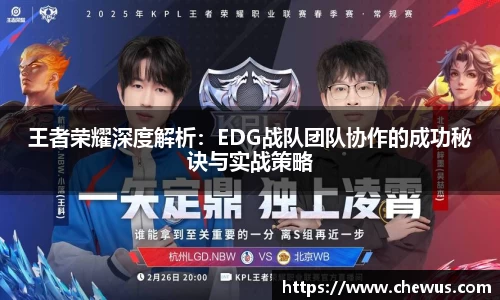 王者荣耀深度解析：EDG战队团队协作的成功秘诀与实战策略