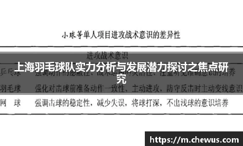 上海羽毛球队实力分析与发展潜力探讨之焦点研究
