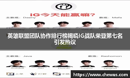 英雄联盟团队协作排行榜揭晓IG战队荣登第七名引发热议